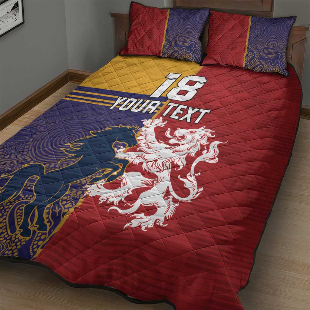 Custom British Lions Queensland Quilt Bed Set Unique Style - Wonder Print Shop
