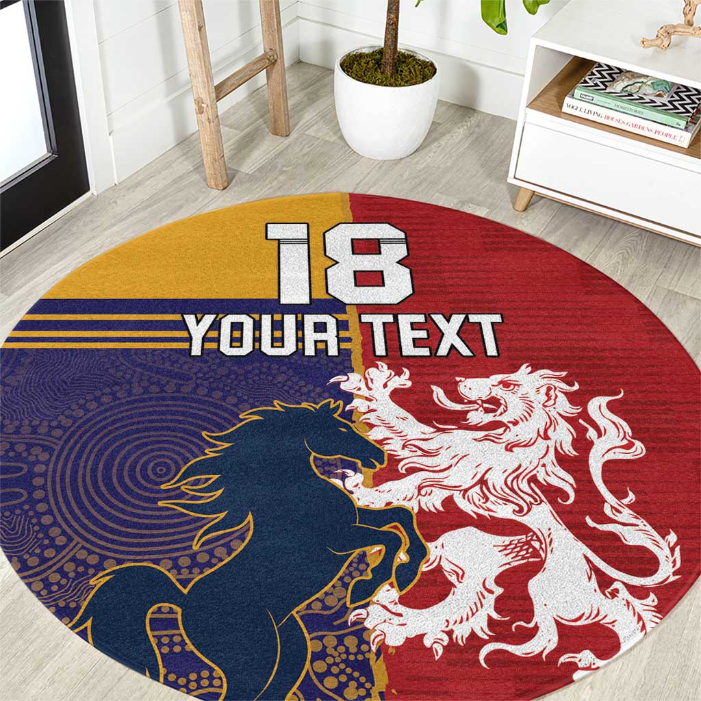 Custom British Lions Queensland Round Carpet Unique Style - Wonder Print Shop