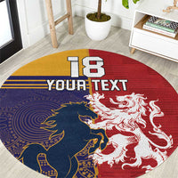 Custom British Lions Queensland Round Carpet Unique Style - Wonder Print Shop