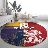 Custom British Lions Queensland Round Carpet Unique Style - Wonder Print Shop