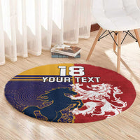 Custom British Lions Queensland Round Carpet Unique Style - Wonder Print Shop