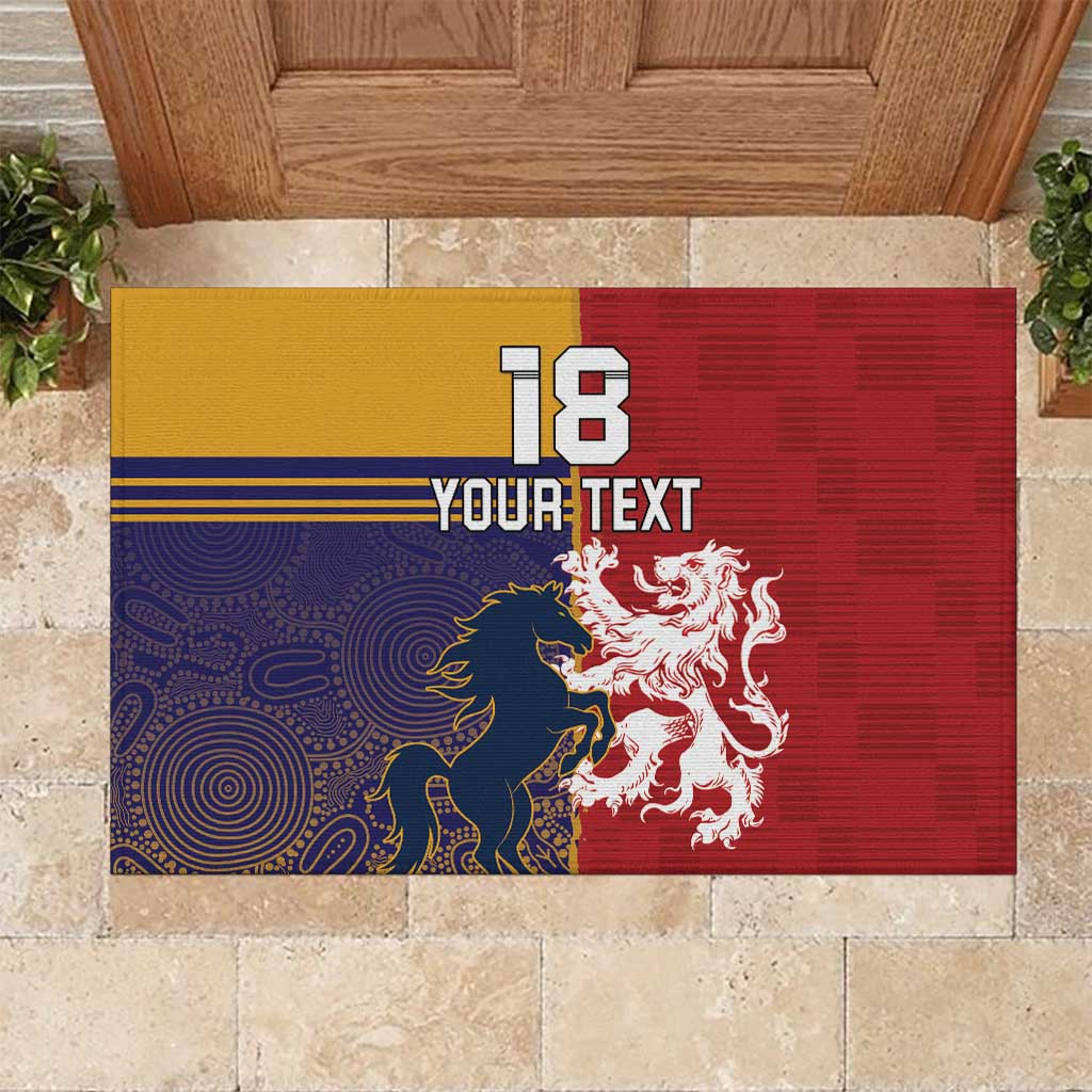 Custom British Lions Queensland Rubber Doormat Unique Style - Wonder Print Shop