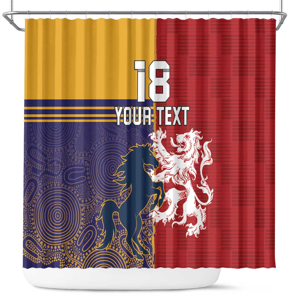 Custom British Lions Queensland Shower Curtain Unique Style - Wonder Print Shop