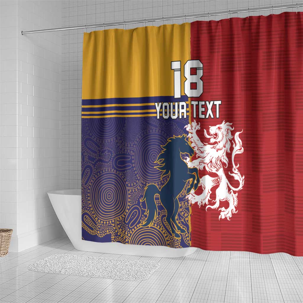 Custom British Lions Queensland Shower Curtain Unique Style - Wonder Print Shop