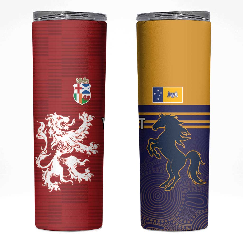 Custom British Lions Queensland Skinny Tumbler Unique Style - Wonder Print Shop