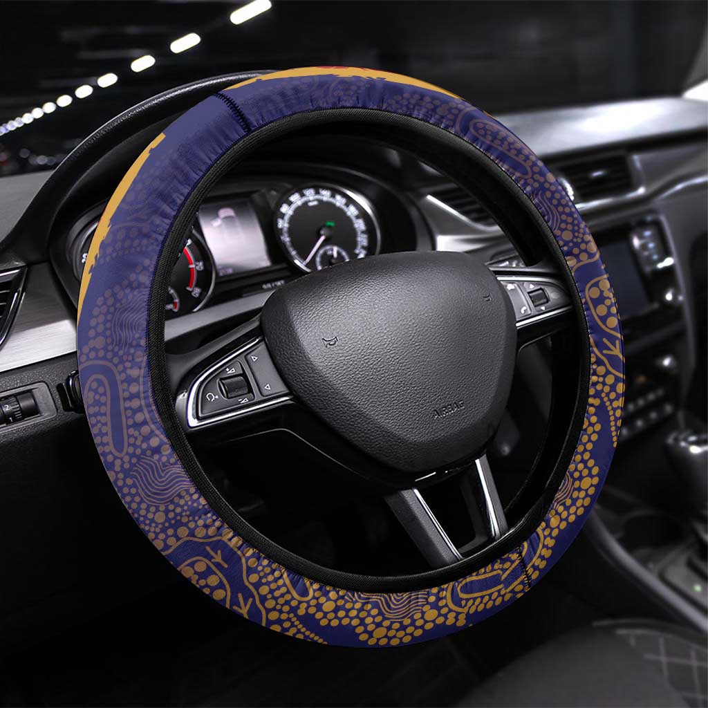 British Lions Queensland Steering Wheel Cover Unique Style - Wonder Print Shop