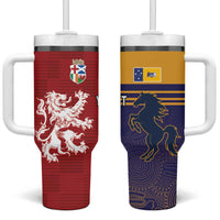 Custom British Lions Queensland Tumbler With Handle Unique Style - Wonder Print Shop