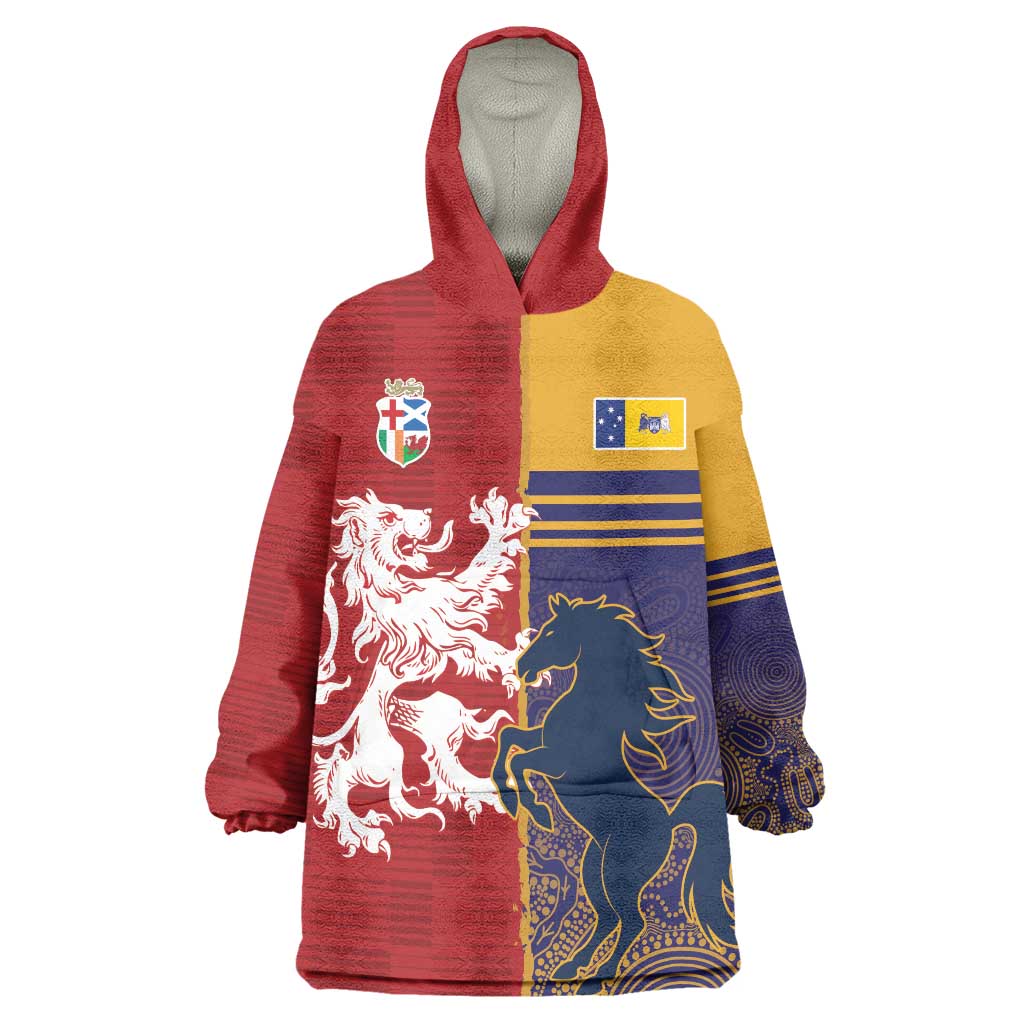 Custom British Lions Queensland Wearable Blanket Hoodie Unique Style - Wonder Print Shop