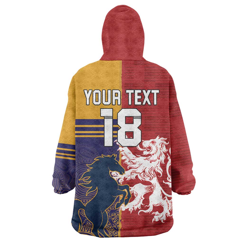 Custom British Lions Queensland Wearable Blanket Hoodie Unique Style - Wonder Print Shop