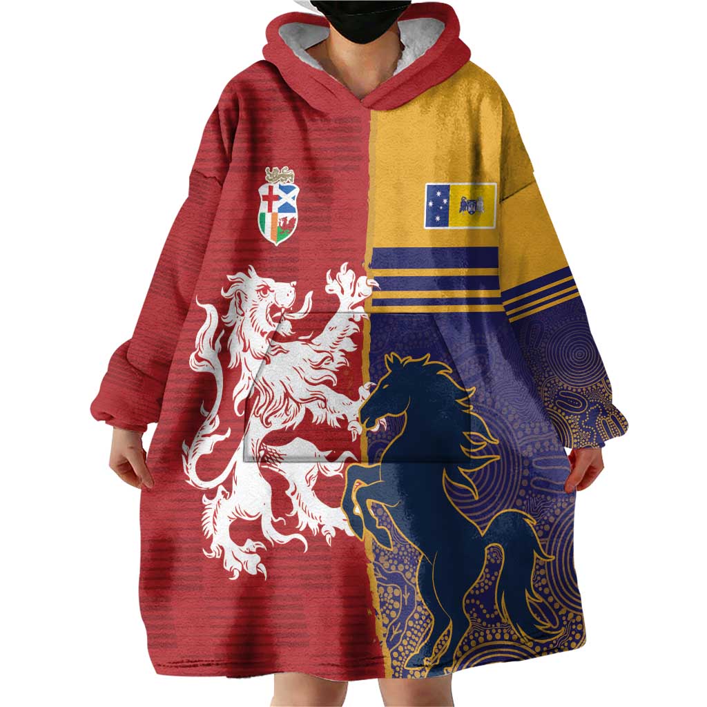 Custom British Lions Queensland Wearable Blanket Hoodie Unique Style - Wonder Print Shop