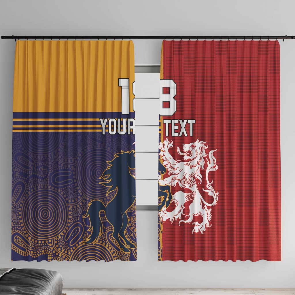 Custom British Lions Queensland Window Curtain Unique Style - Wonder Print Shop