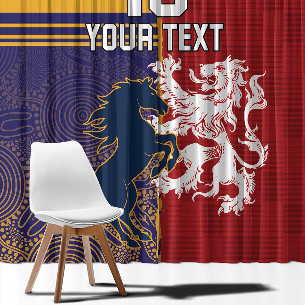 Custom British Lions Queensland Window Curtain Unique Style - Wonder Print Shop