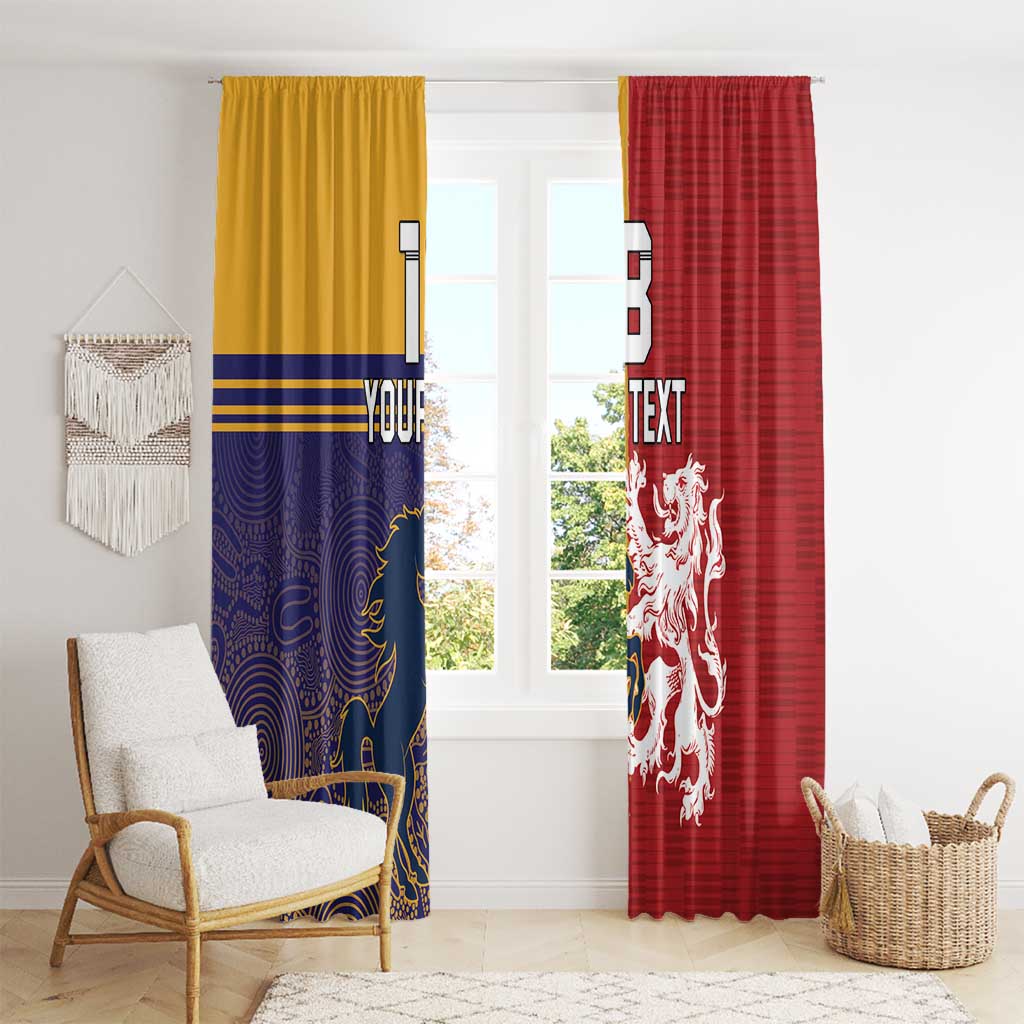 Custom British Lions Queensland Window Curtain Unique Style - Wonder Print Shop