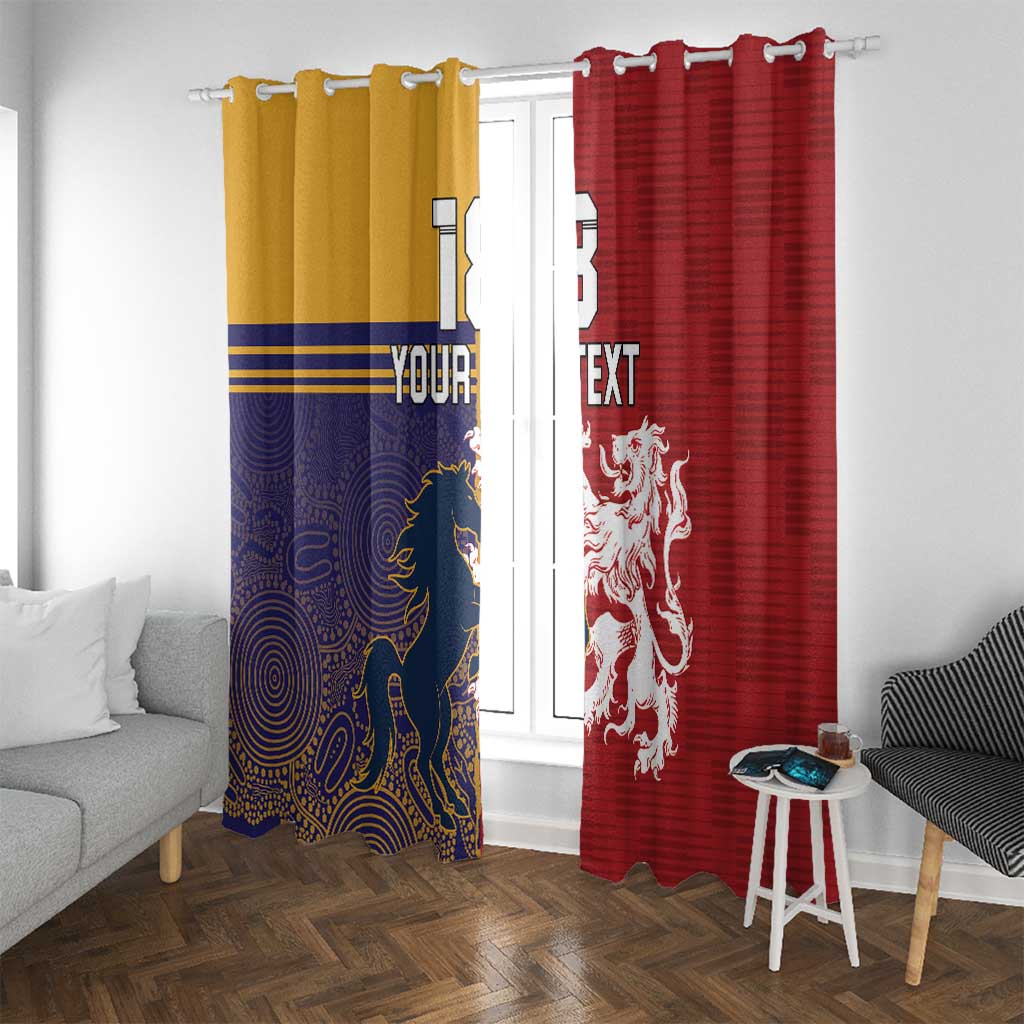 Custom British Lions Queensland Window Curtain Unique Style - Wonder Print Shop
