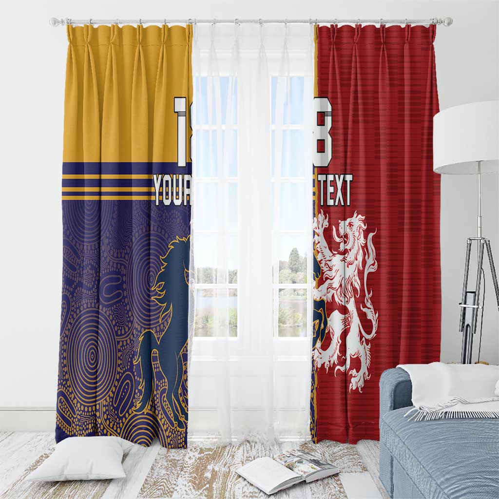Custom British Lions Queensland Window Curtain Unique Style - Wonder Print Shop