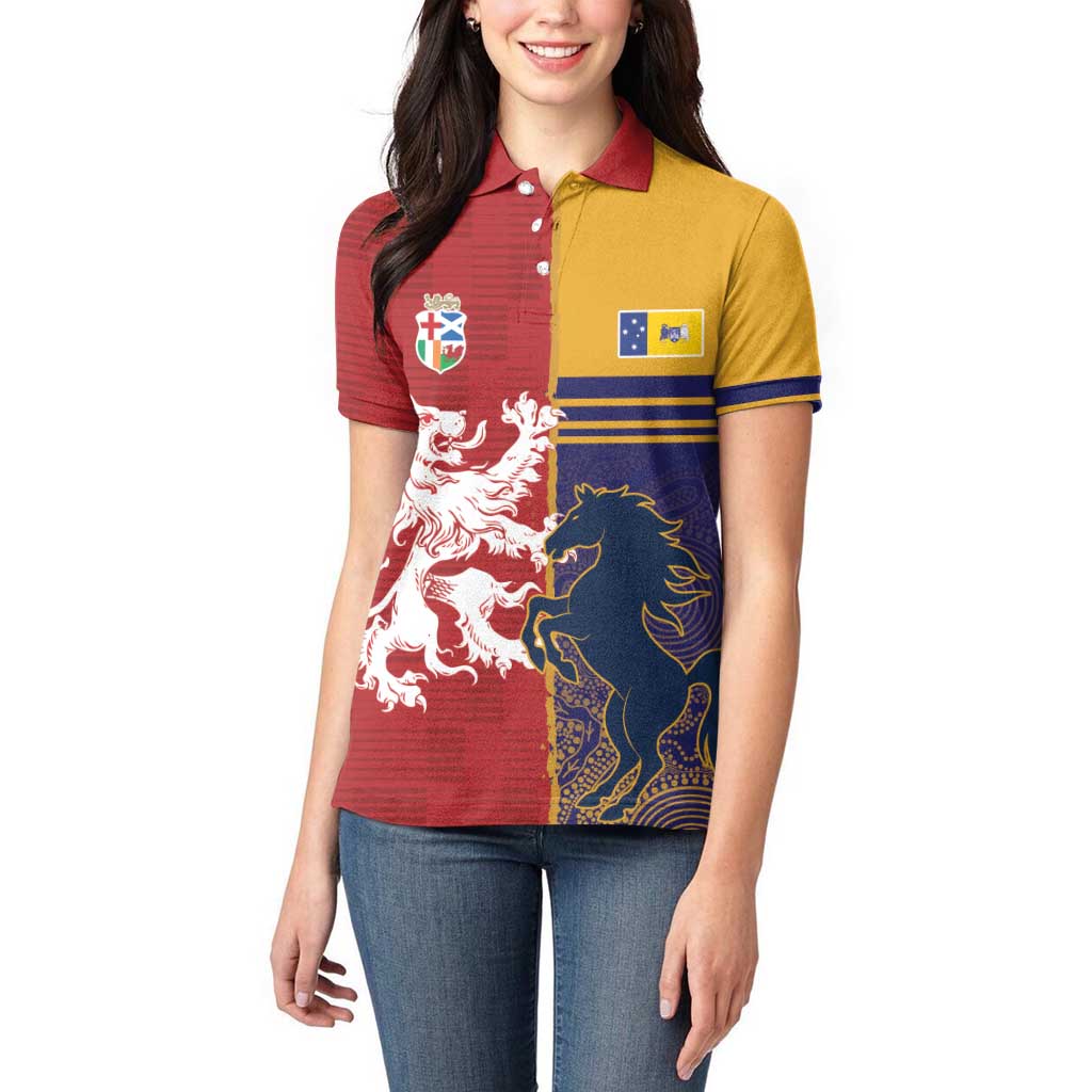 Custom British Lions Queensland Women Polo Shirt Unique Style - Wonder Print Shop