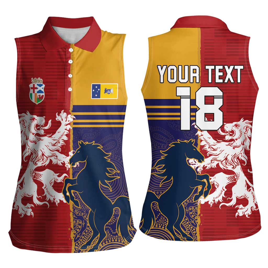 Custom British Lions Queensland Women Sleeveless Polo Shirt Unique Style - Wonder Print Shop