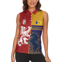 Custom British Lions Queensland Women Sleeveless Polo Shirt Unique Style - Wonder Print Shop