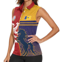 Custom British Lions Queensland Women Sleeveless Polo Shirt Unique Style - Wonder Print Shop