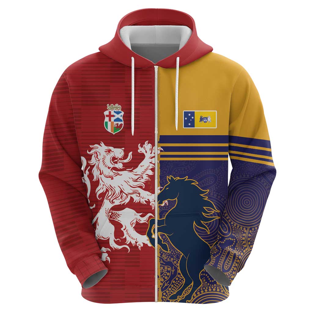 Custom British Lions Queensland Zip Hoodie Unique Style - Wonder Print Shop