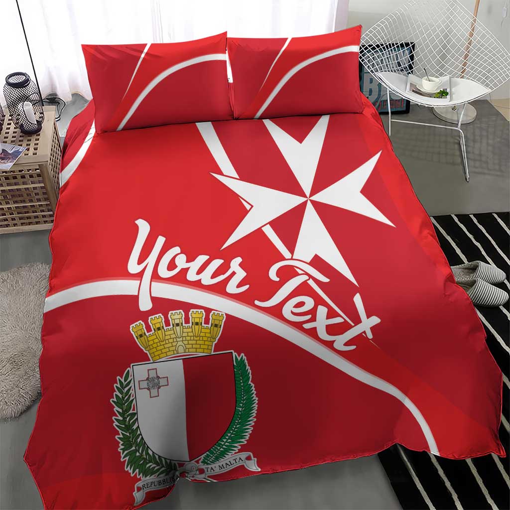 Personalized Malta Cross Coat Of Arms Bedding Set - Wonder Print Shop