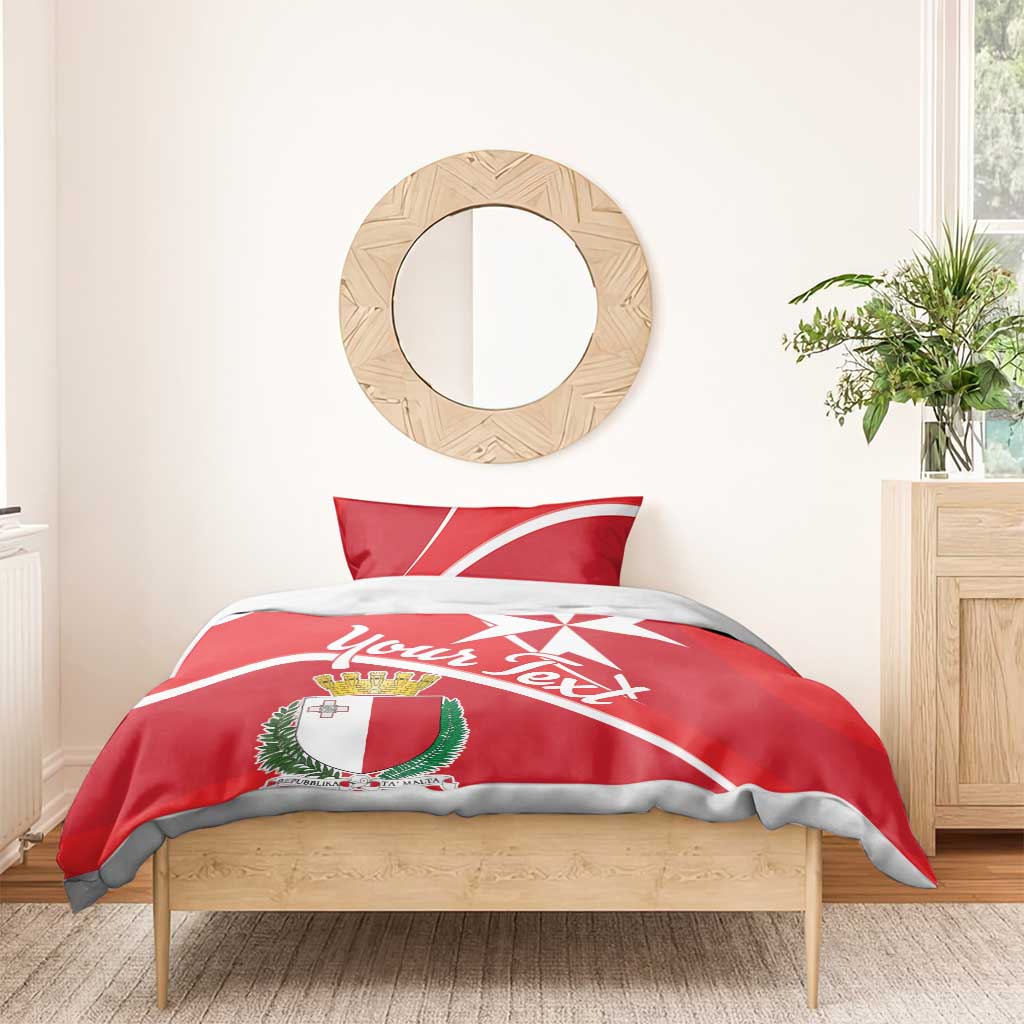 Personalized Malta Cross Coat Of Arms Bedding Set - Wonder Print Shop
