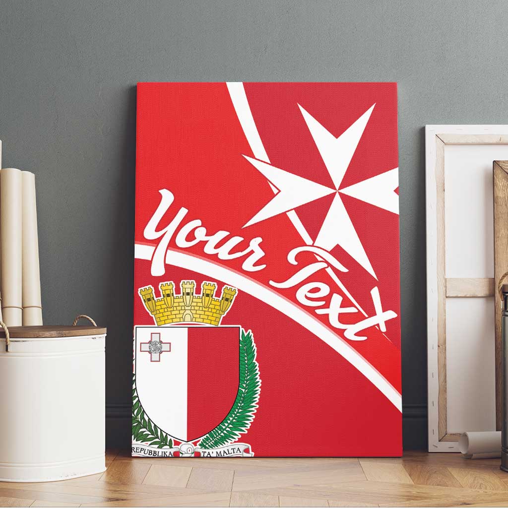 Personalized Malta Cross Coat Of Arms Canvas Wall Art - Wonder Print Shop