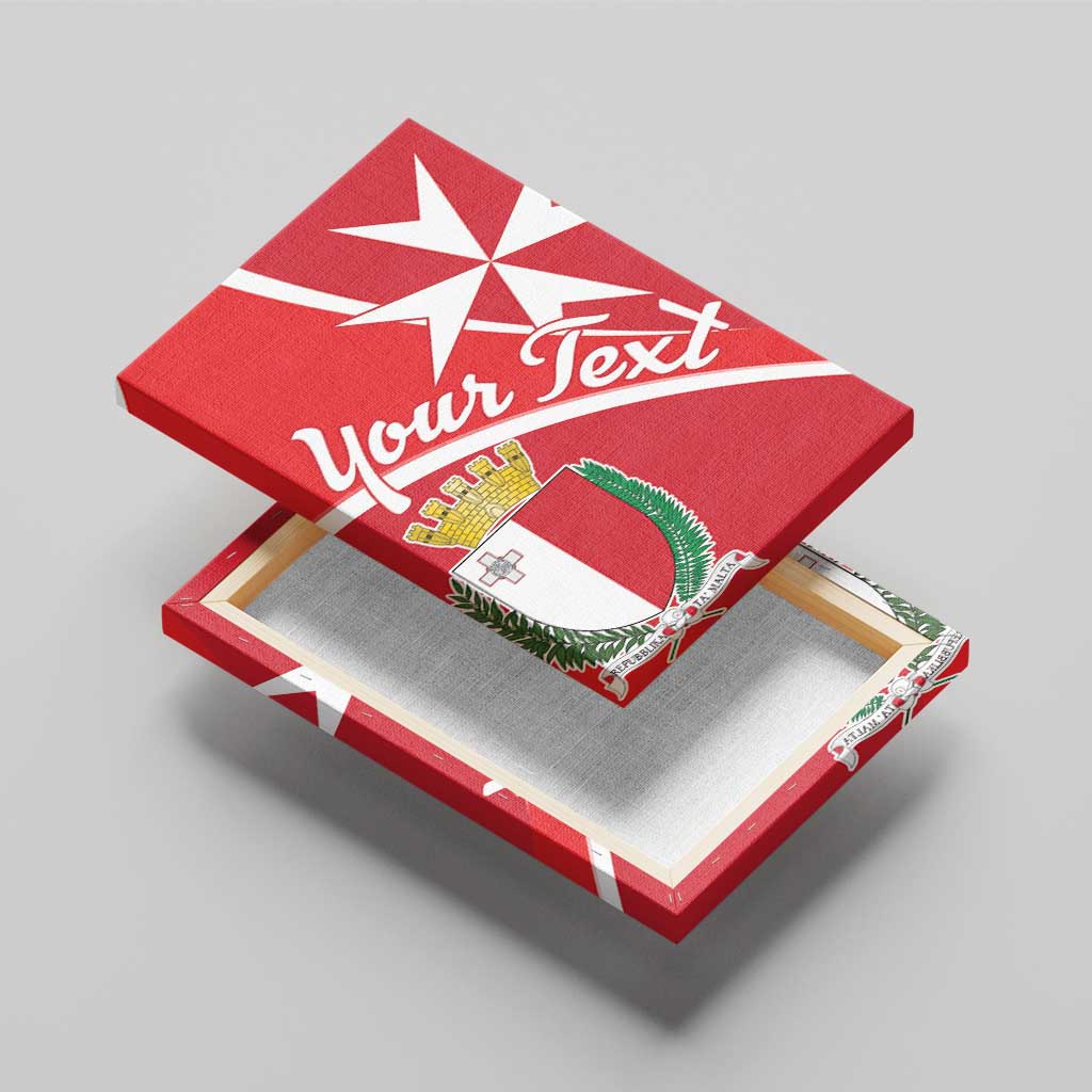 Personalized Malta Cross Coat Of Arms Canvas Wall Art - Wonder Print Shop