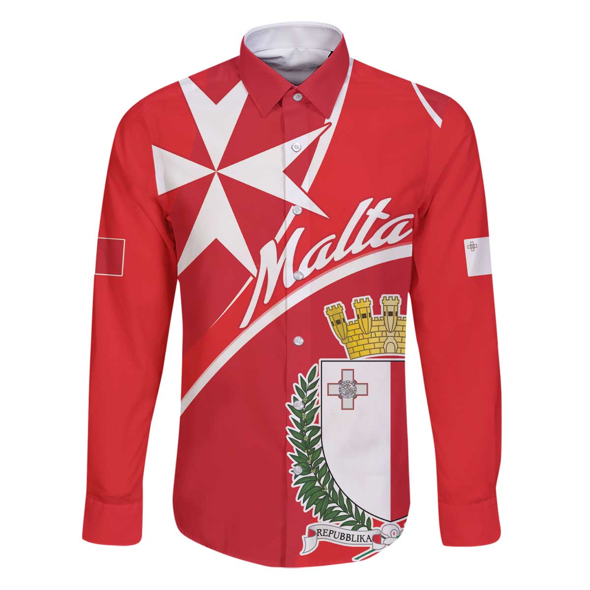 Personalized Malta Cross Coat Of Arms Family Matching Puletasi and Hawaiian Shirt - Wonder Print Shop