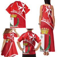 Personalized Malta Cross Coat Of Arms Family Matching Tank Maxi Dress and Hawaiian Shirt - Wonder Print Shop