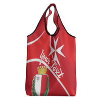 Personalized Malta Cross Coat Of Arms Grocery Bag