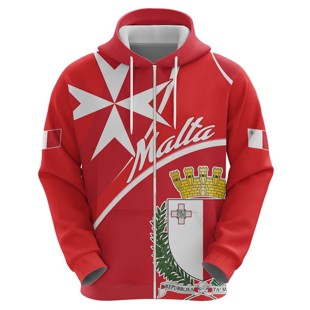 Personalized Malta Cross Coat Of Arms Hoodie - Wonder Print Shop