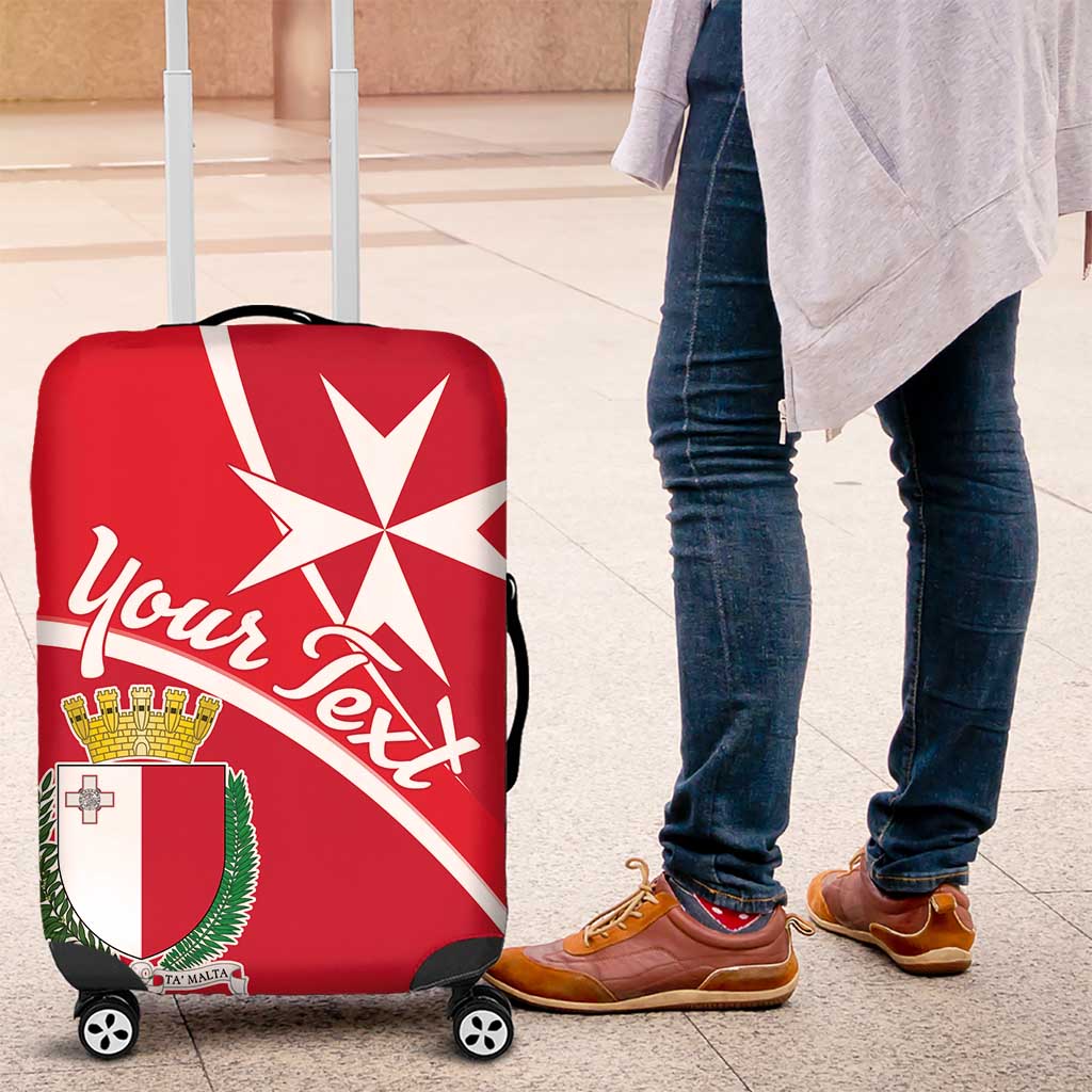 Personalized Malta Cross Coat Of Arms Luggage Cover - Wonder Print Shop