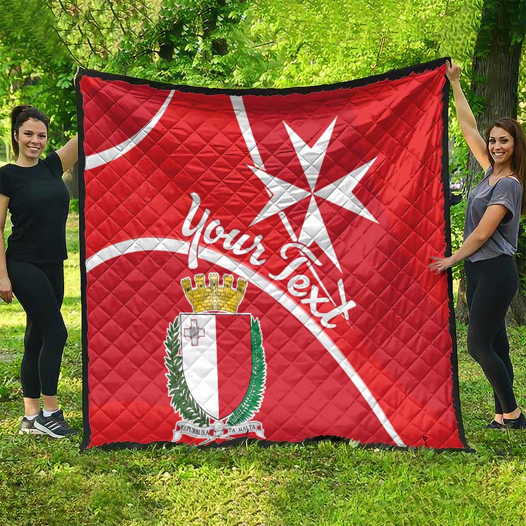 Personalized Malta Cross Coat Of Arms Quilt - Wonder Print Shop