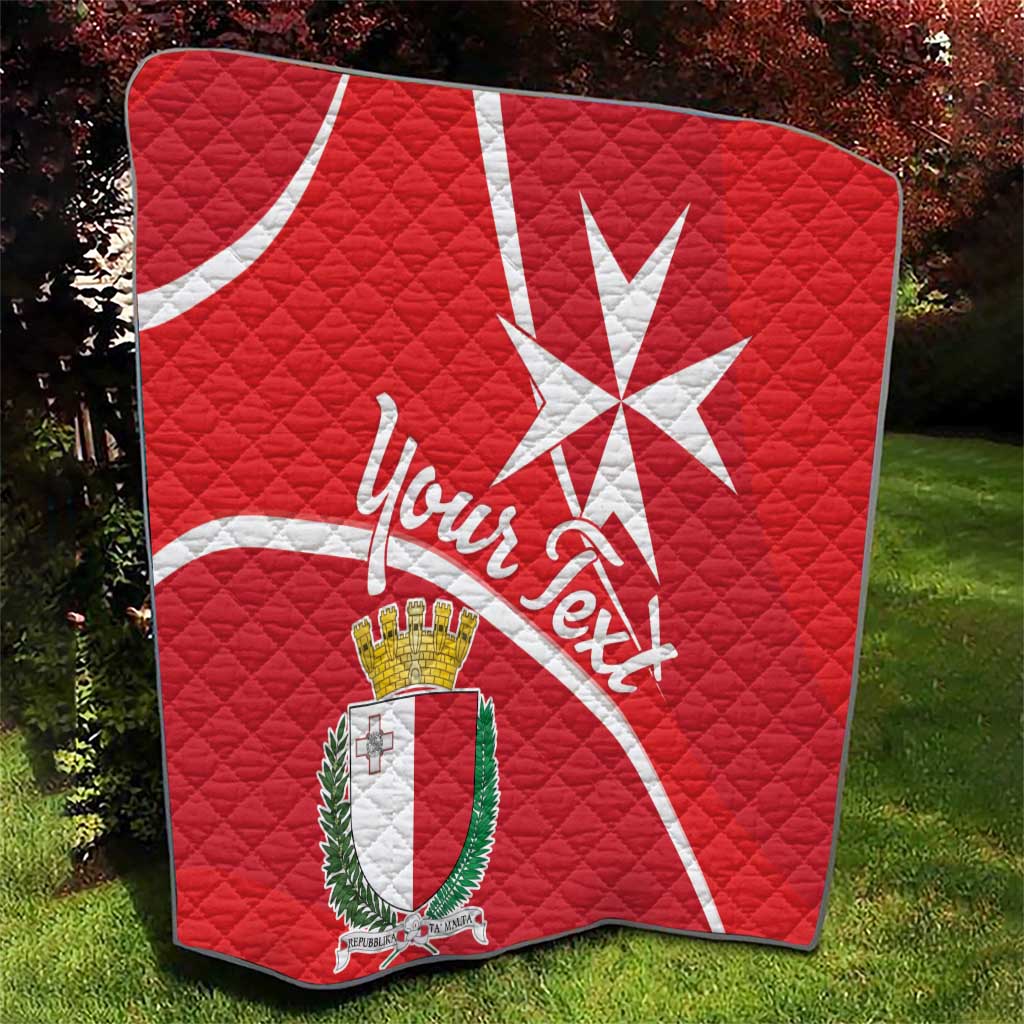 Personalized Malta Cross Coat Of Arms Quilt - Wonder Print Shop