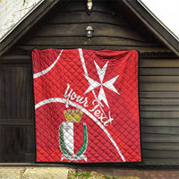 Personalized Malta Cross Coat Of Arms Quilt - Wonder Print Shop