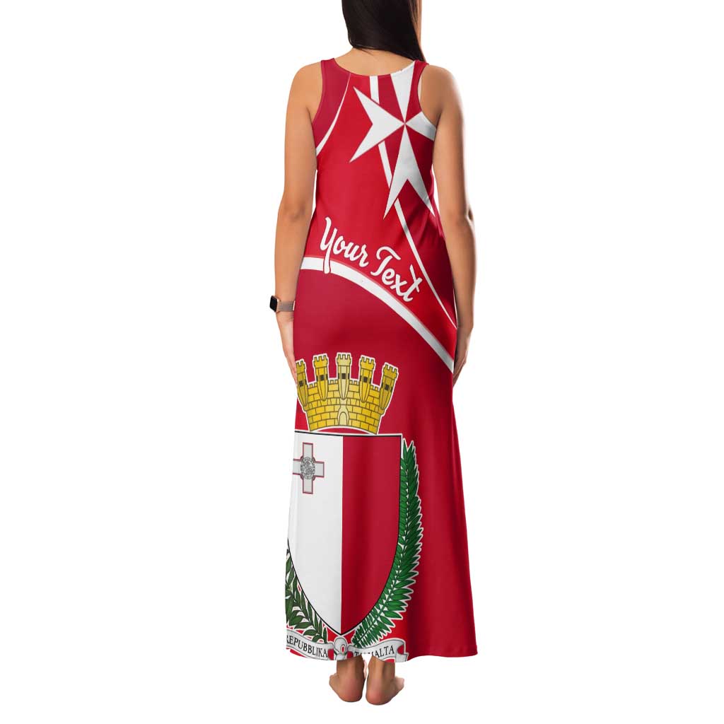 Personalized Malta Cross Coat Of Arms Tank Maxi Dress - Wonder Print Shop