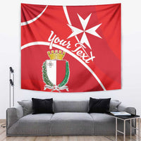 Personalized Malta Cross Coat Of Arms Tapestry - Wonder Print Shop