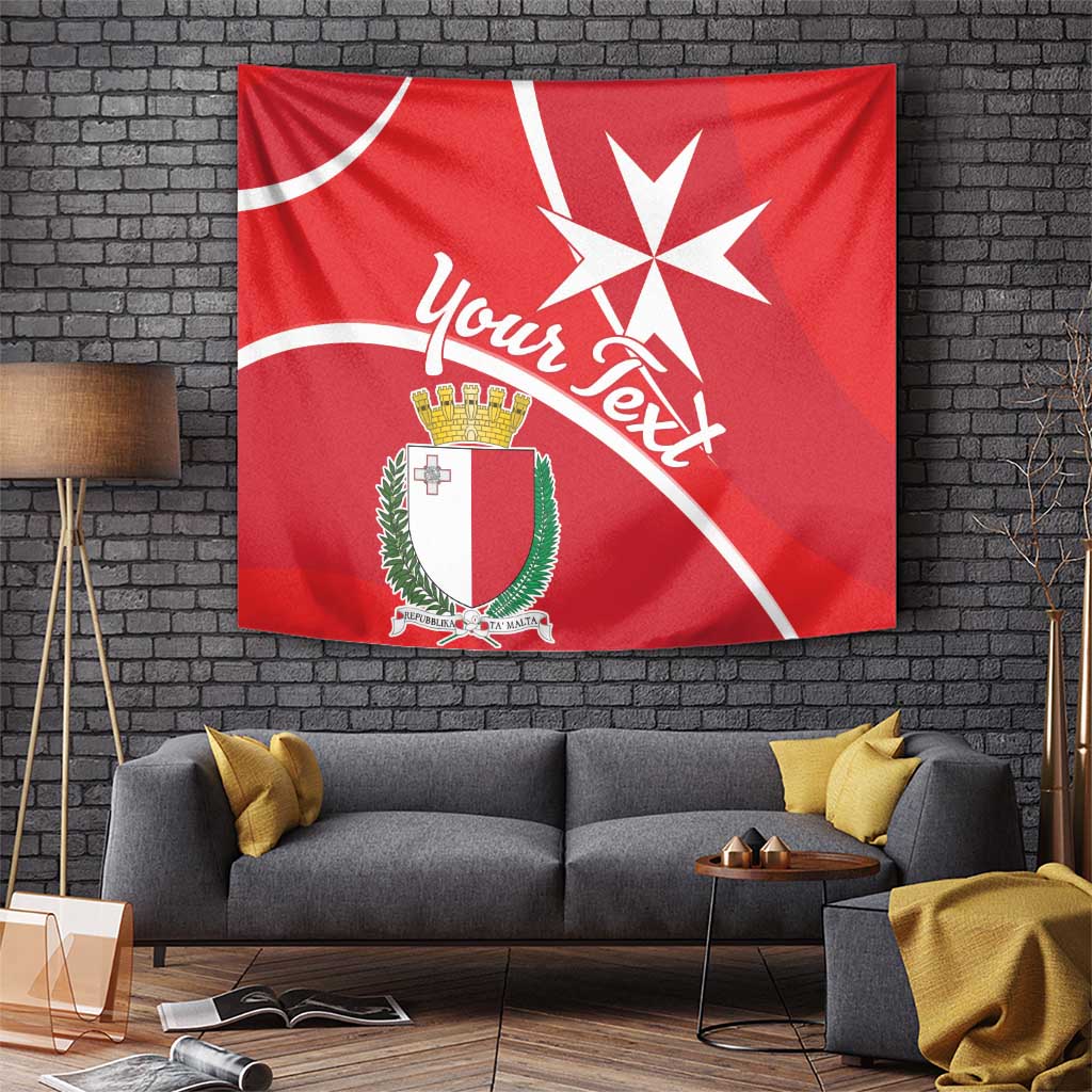 Personalized Malta Cross Coat Of Arms Tapestry - Wonder Print Shop