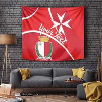 Personalized Malta Cross Coat Of Arms Tapestry - Wonder Print Shop