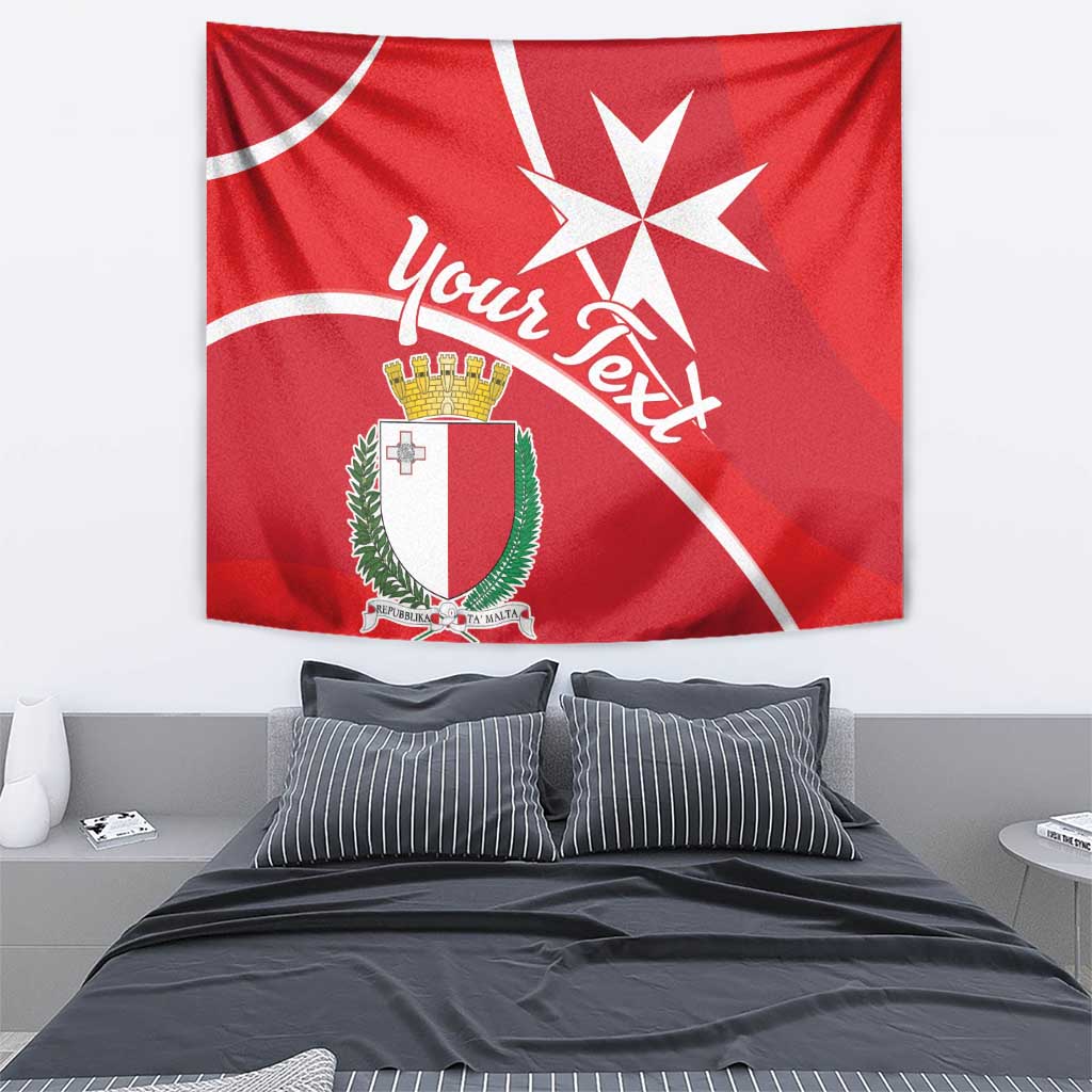 Personalized Malta Cross Coat Of Arms Tapestry - Wonder Print Shop