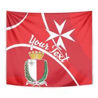 Personalized Malta Cross Coat Of Arms Tapestry - Wonder Print Shop