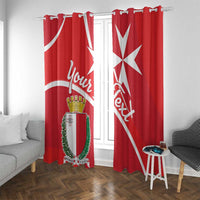 Personalized Malta Cross Coat Of Arms Window Curtain - Wonder Print Shop