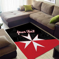 Personalized Malta Cross With Valletta Capital Area Rug - Wonder Print Shop
