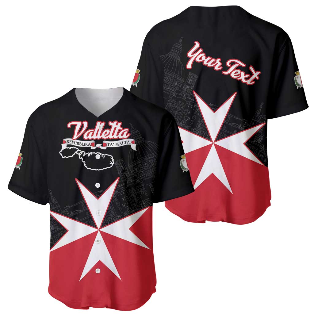 Personalized Malta Cross With Valletta Capital Baseball Jersey - Wonder Print Shop