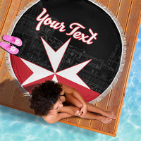 Personalized Malta Cross With Valletta Capital Beach Blanket - Wonder Print Shop