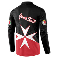 Personalized Malta Cross With Valletta Capital Button Sweatshirt - Wonder Print Shop
