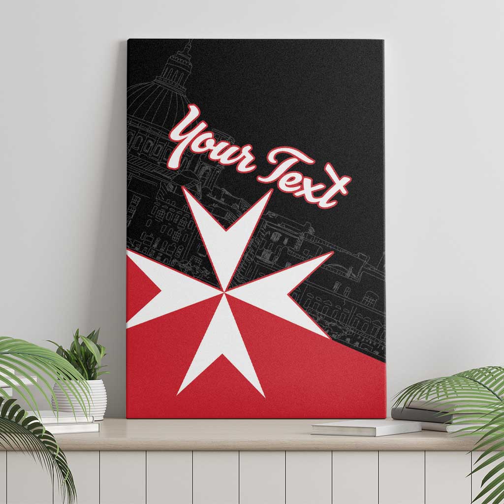 Personalized Malta Cross With Valletta Capital Canvas Wall Art - Wonder Print Shop
