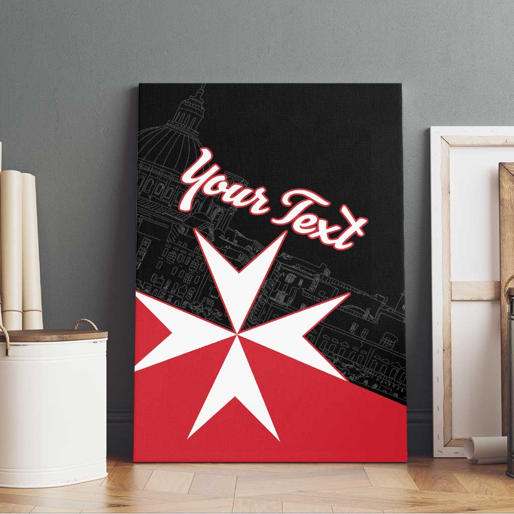 Personalized Malta Cross With Valletta Capital Canvas Wall Art - Wonder Print Shop