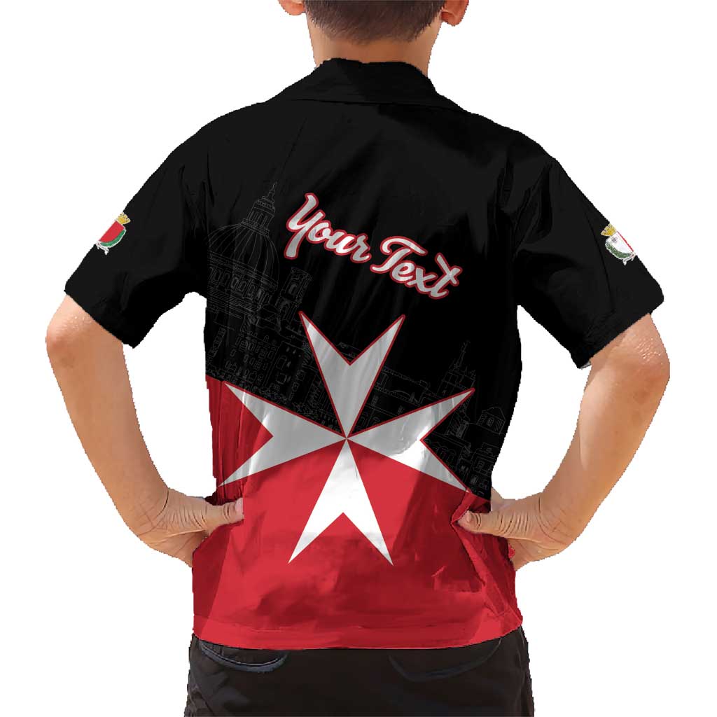 Personalized Malta Cross With Valletta Capital Family Matching Short Sleeve Bodycon Dress and Hawaiian Shirt - Wonder Print Shop